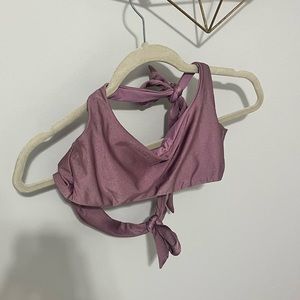 Becca by Rebecca Virtue swim top- size small - metallic purple